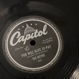 Tex Ritter, titled "You Will Have To Pay" Christmas Carols By The Old Corral"